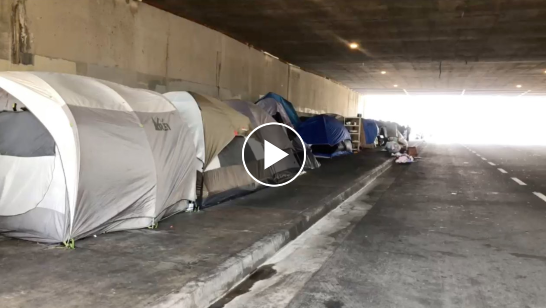 homeless shelter in querns highway underpass